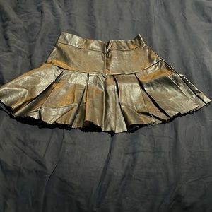 Faux leather tennis skirt